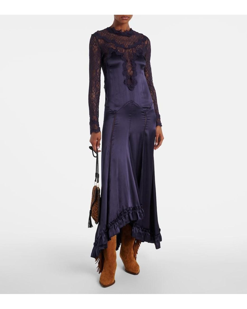 Isabel Marant Blue Dolores Ruffled Dress