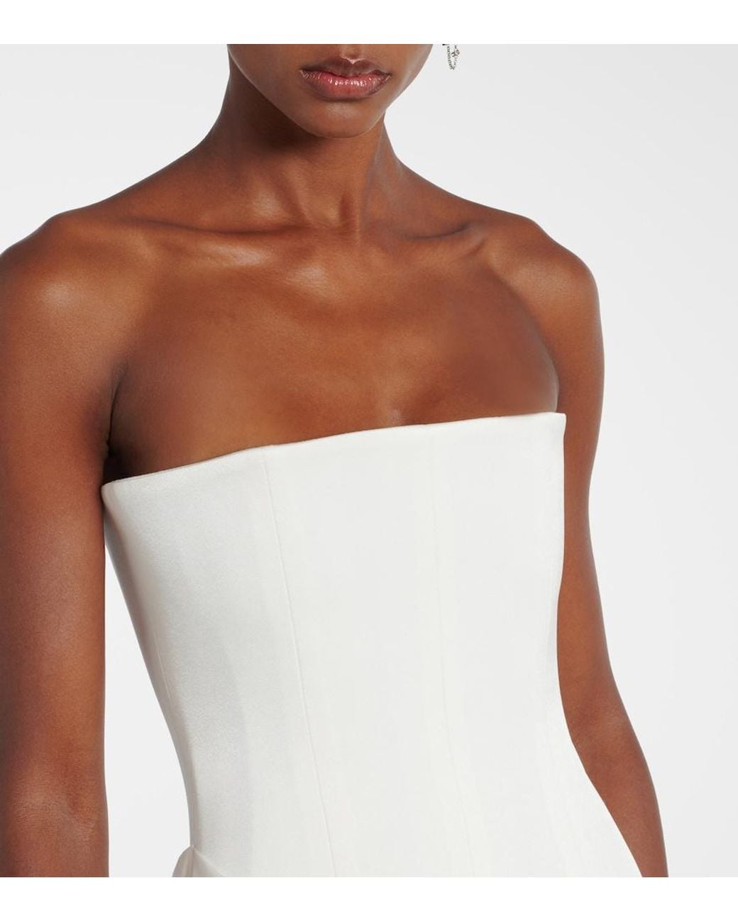 Alex Perry White Bridal Robe Aus Satin