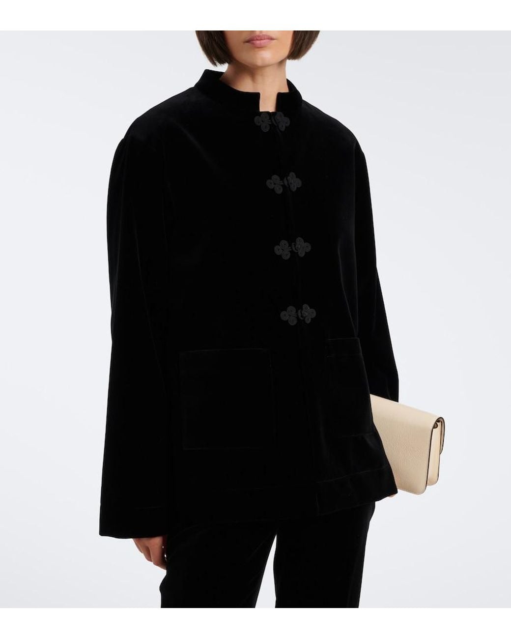 Rohe Black Cotton Velvet Jacket
