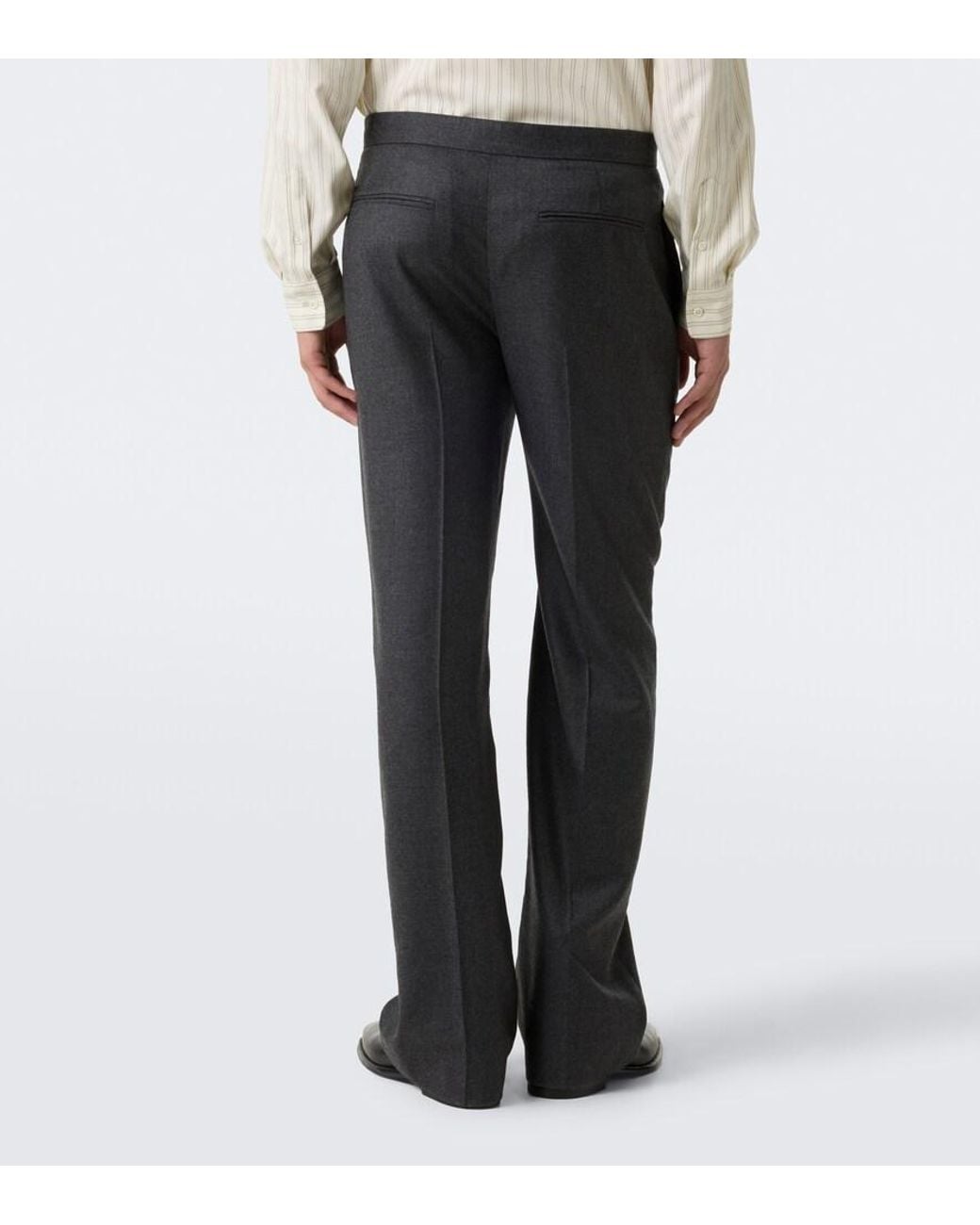 The Row Gray Solal Cashmere Straight Pants for men