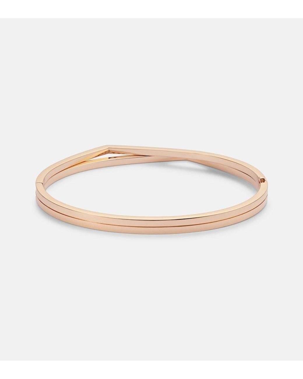 Repossi White Antifer 18Kt Rose Bangle With Diamonds