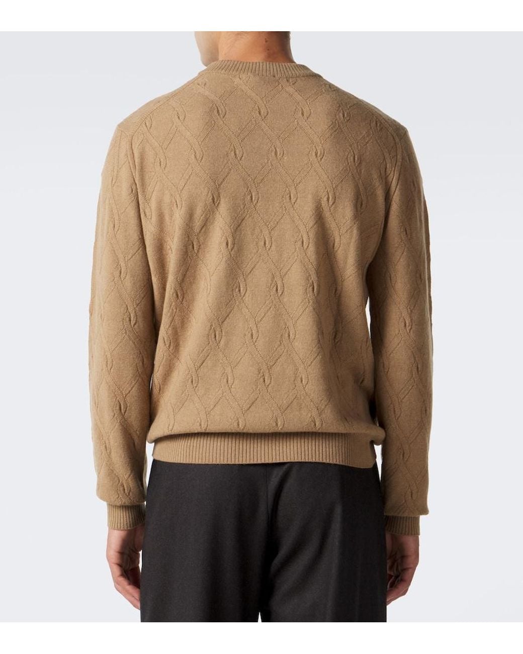 Brioni Brown Wool And Cashmere Sweater for men