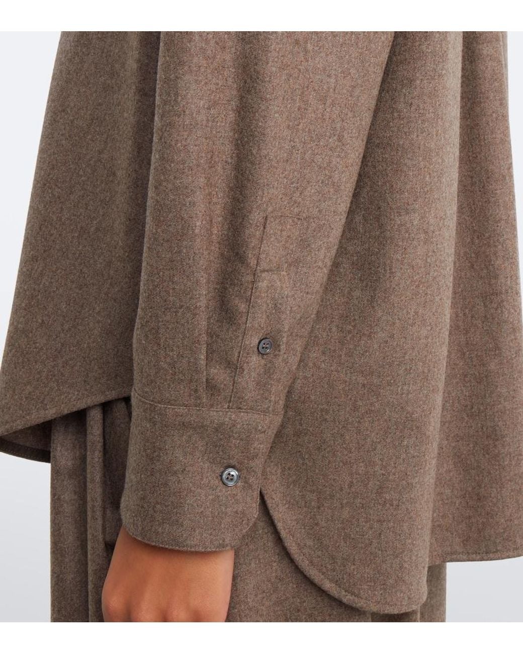 Max Mara Brown Wool Flannel Shirt