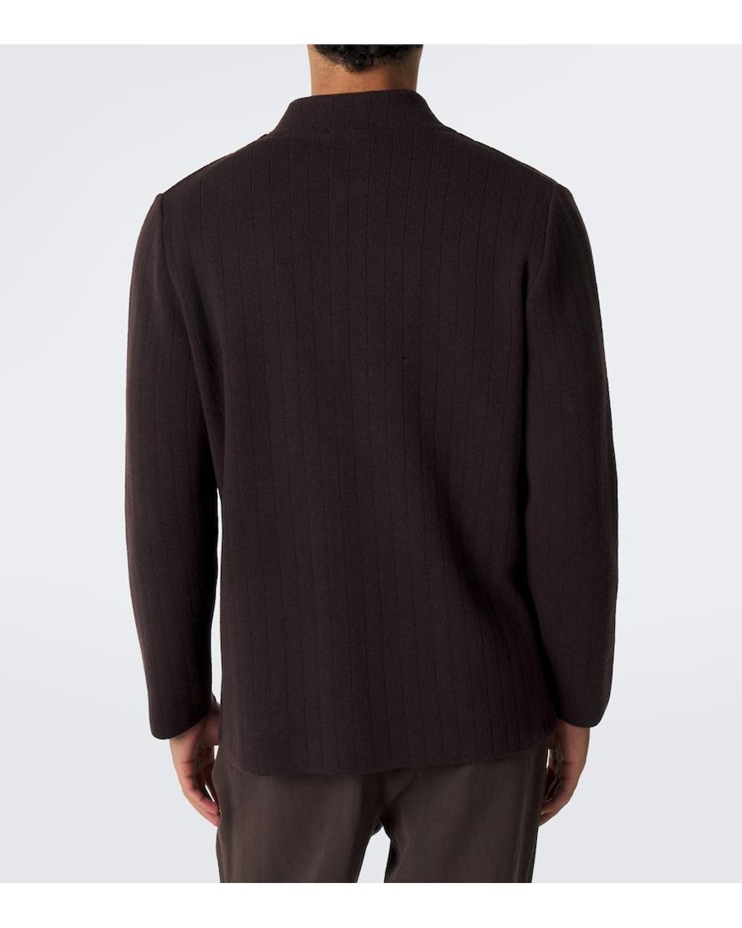 Lardini Black Knitted Wool And Cashmere Blazer for men