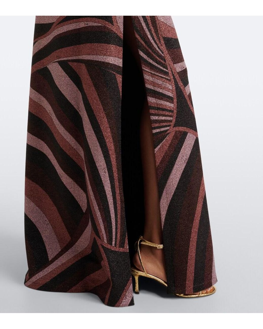 Emilio Pucci Brown Iride Lurex Jersey Gown