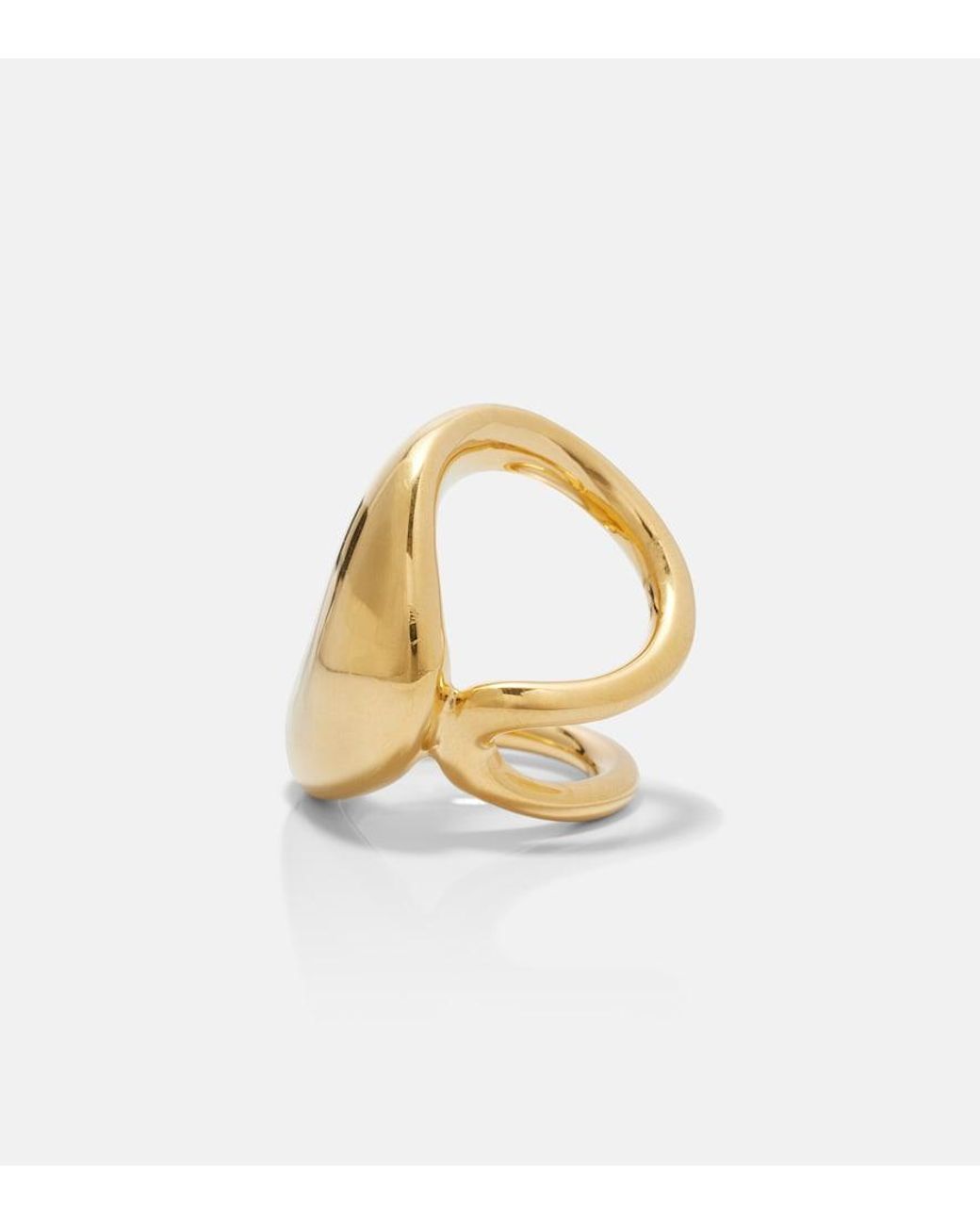 Anillo Con Logo Chloé de color Metallic
