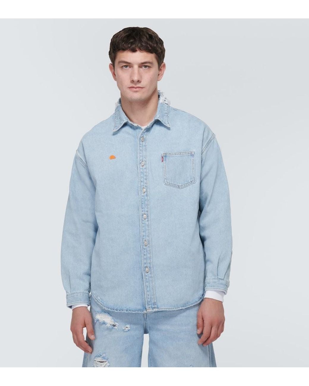 ERL Blue Denim Overshirt for men