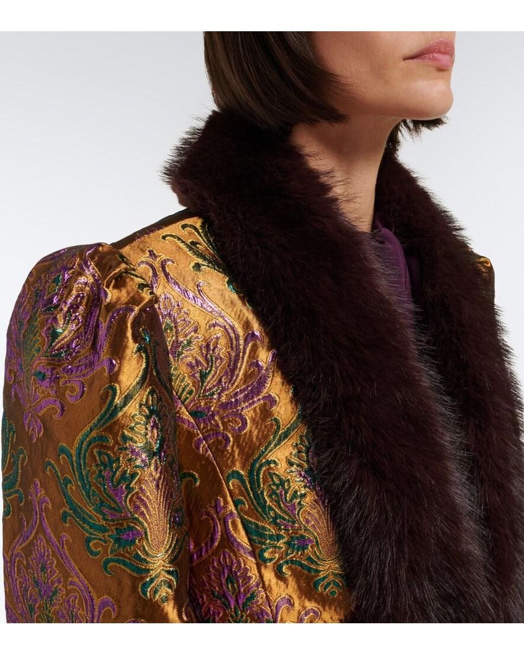 retroféte Black Delphira Brocade Jacket