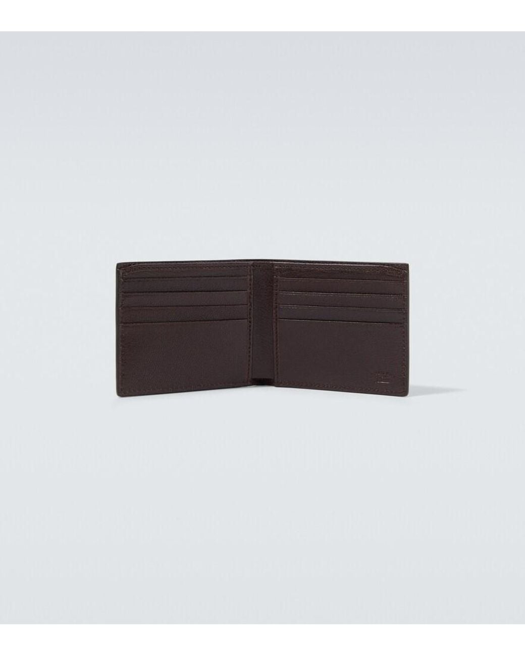 Cartera Plegable Lira De Piel Gucci de hombre de color Brown