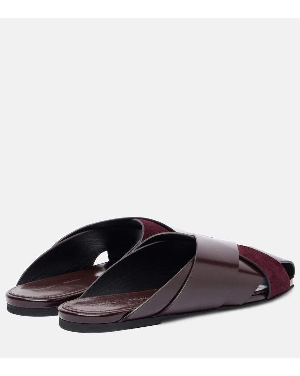 Proenza Schouler Brown Slant Leather Sandals