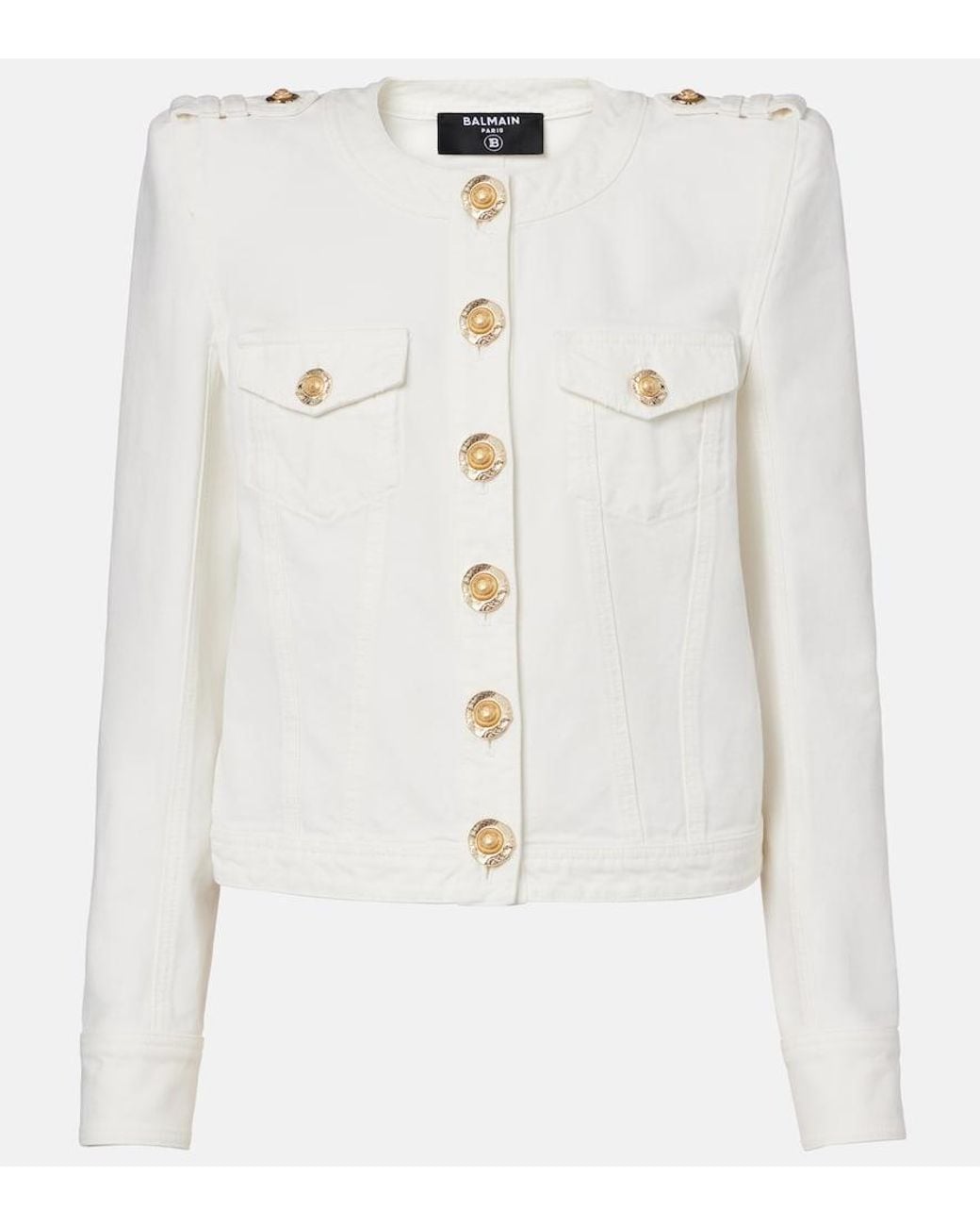 Balmain White Denim Jacket