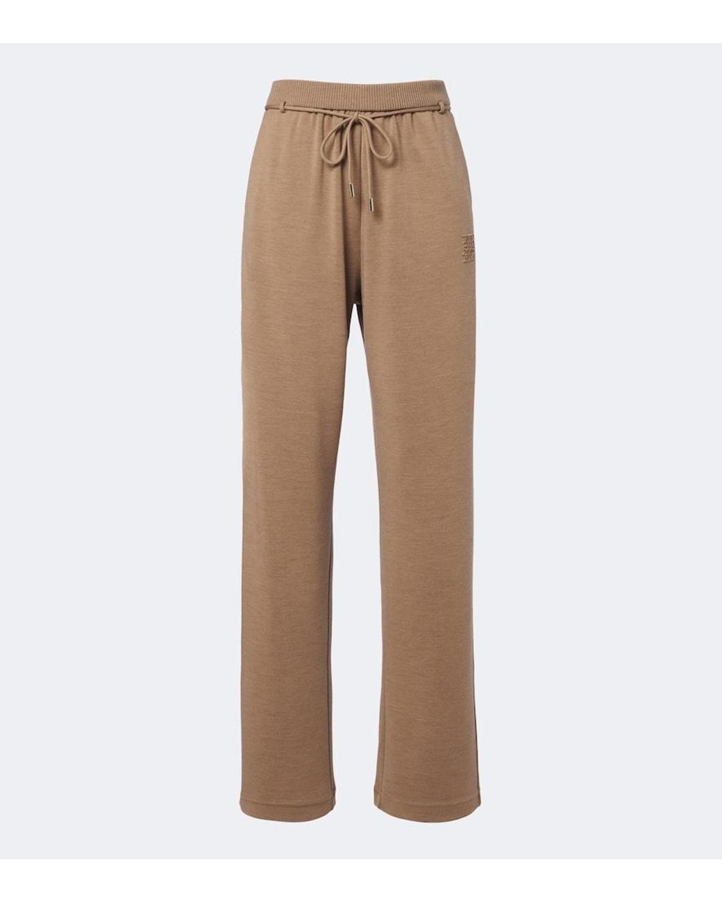 Max Mara Natural Virgin Wool Straight Pants