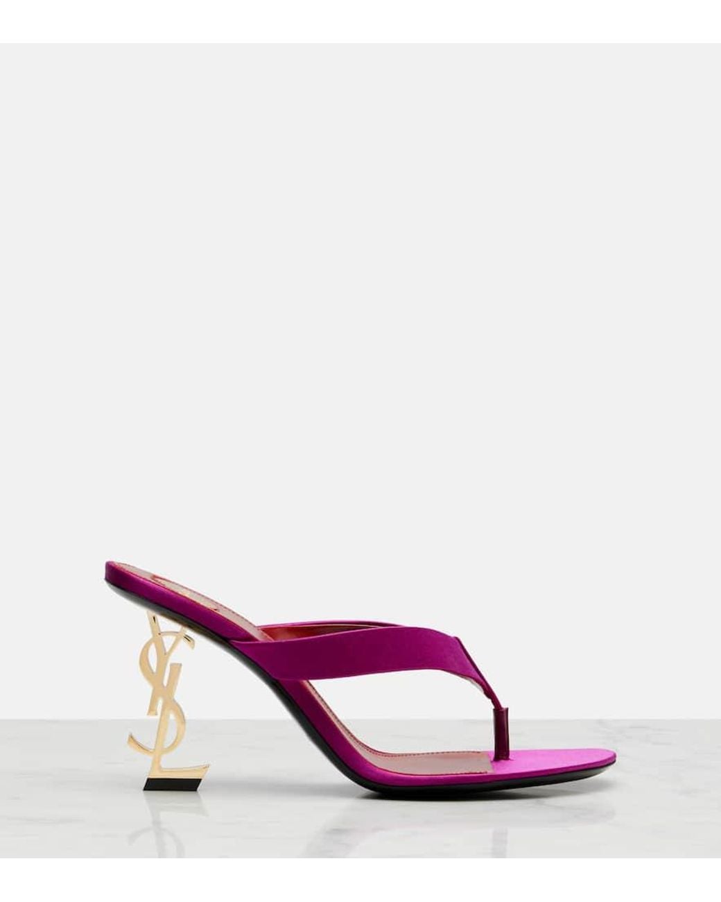 Saint Laurent Pink Sandalen Opyum Aus Satin