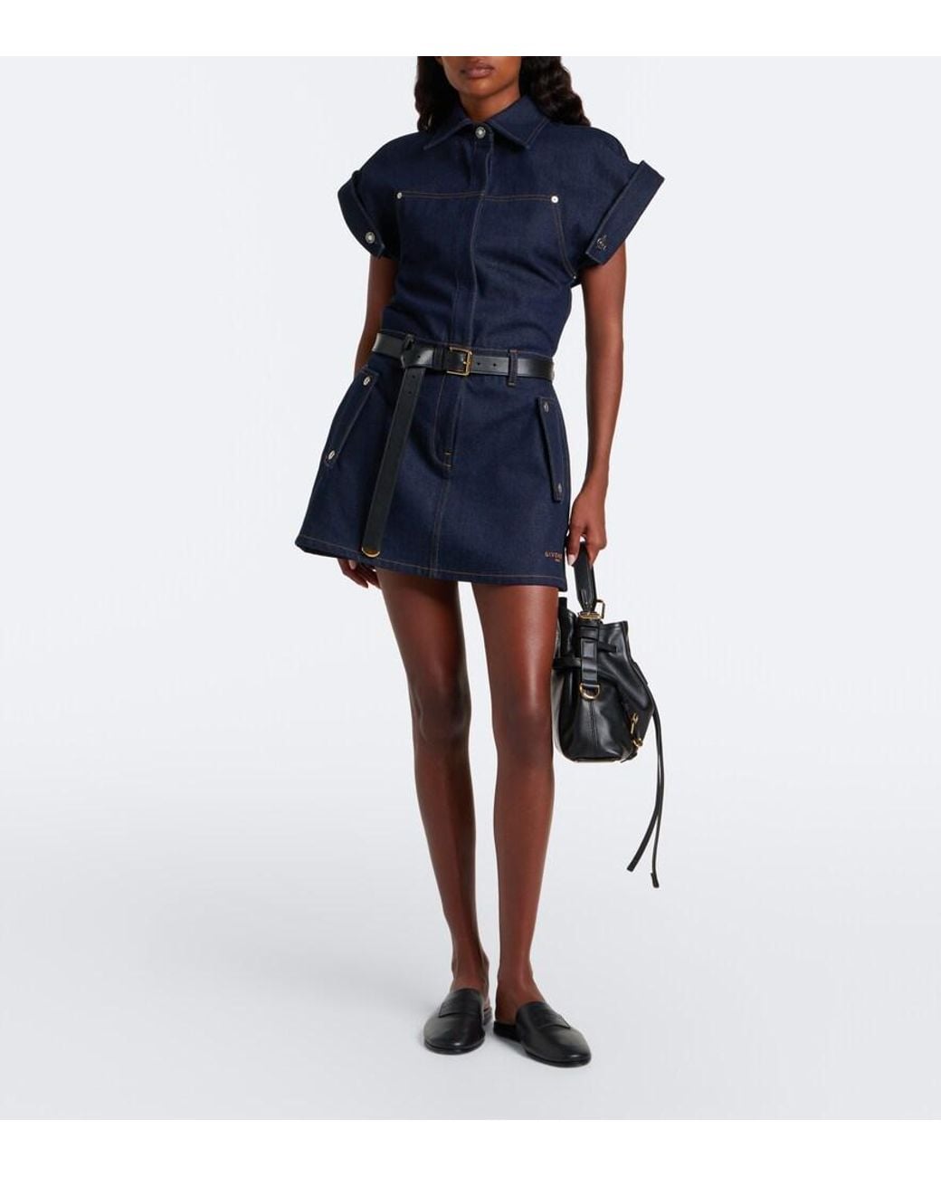 Givenchy Blue Denim Shirt Dress