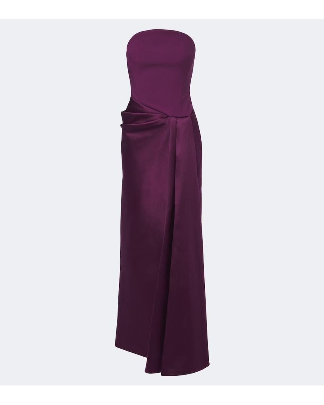 Solace London Purple Seri Crepe Corset Gown