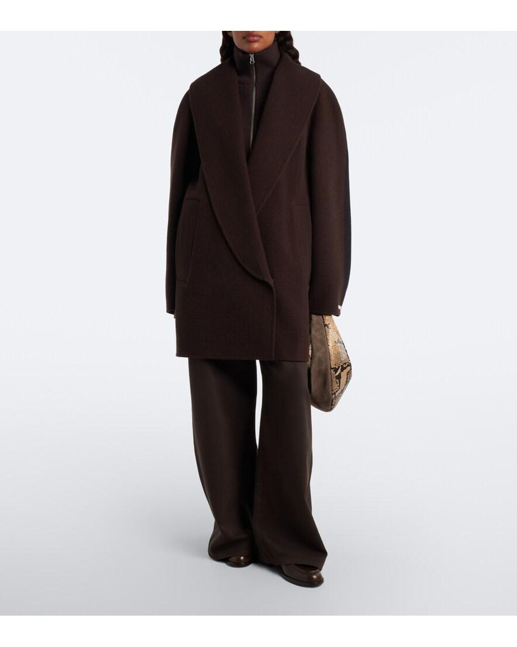 Sportmax Black Wool And Cashmere Coat