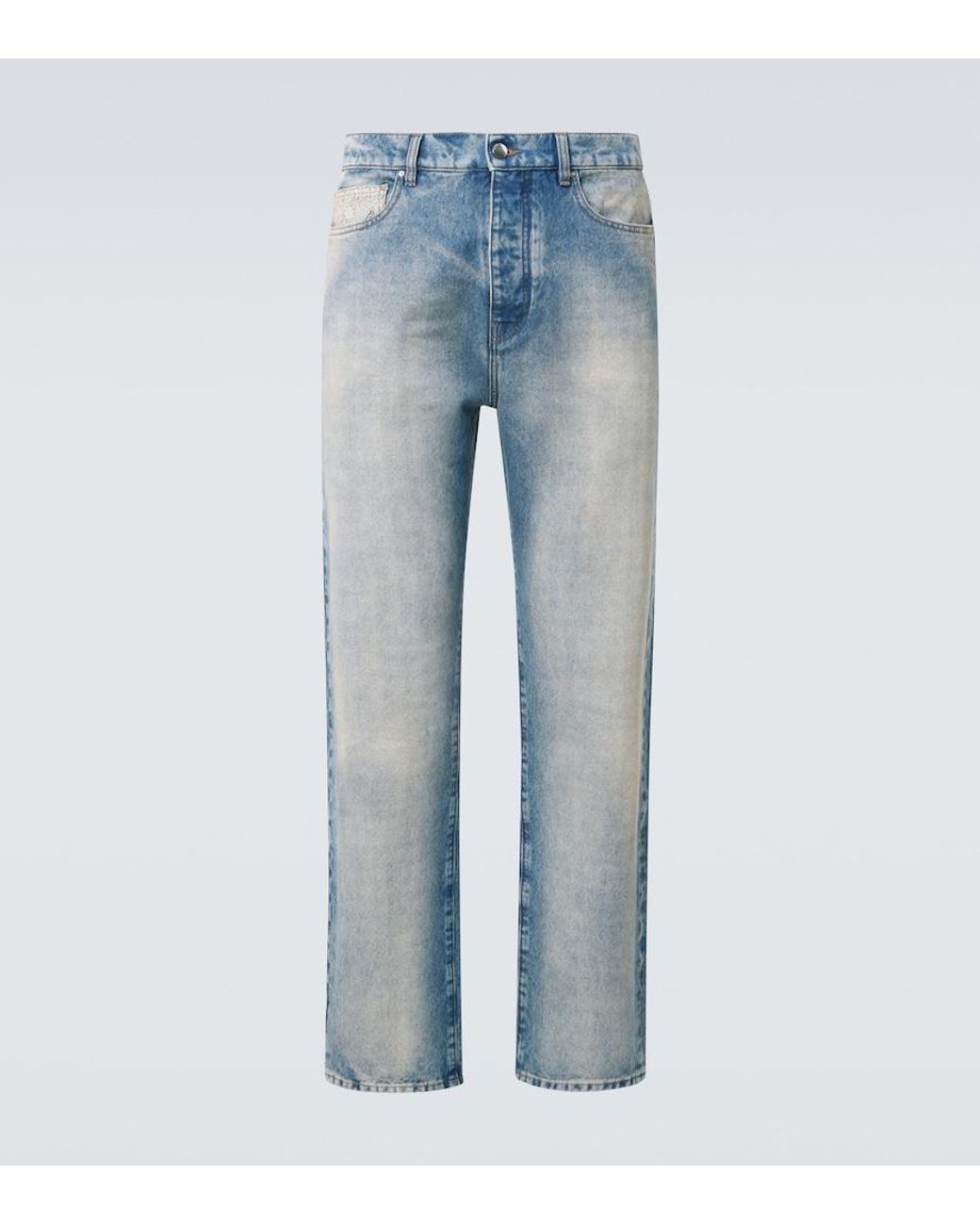 Amiri Blue Ma Quad Cuff Straight Jeans for men