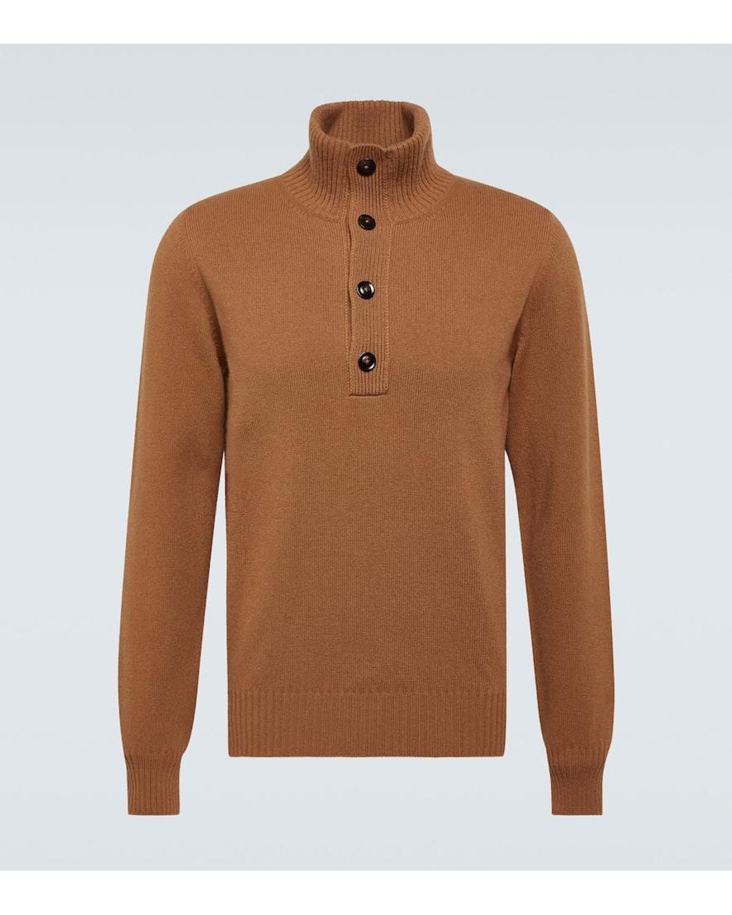 Tom Ford Brown Wool And Cashmere Turtleneck Sweater for men