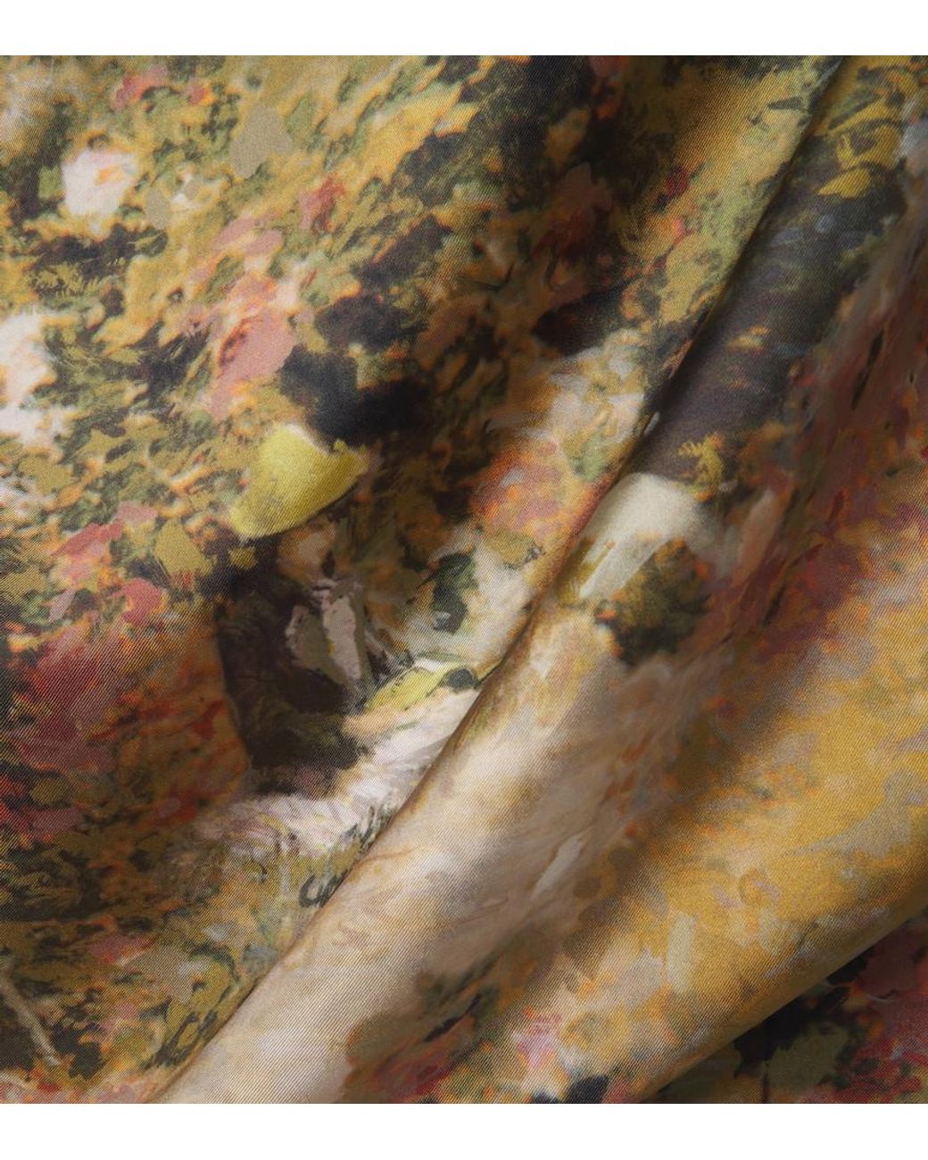 Max Mara Metallic Printed Silk Twill Scarf