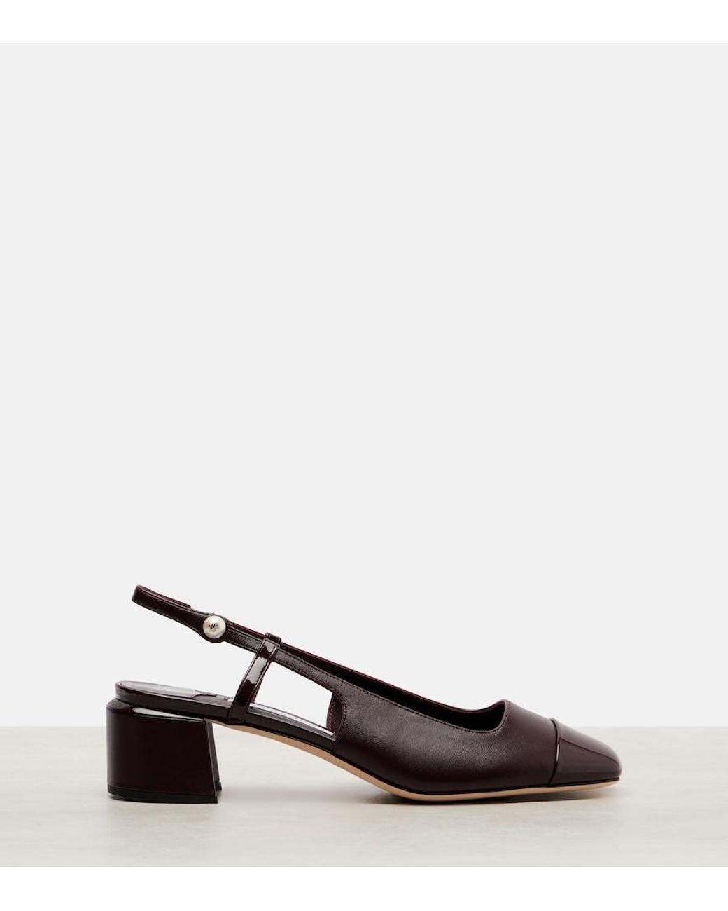 Jimmy Choo Brown Elisa 45 Leather Slingback Pumps