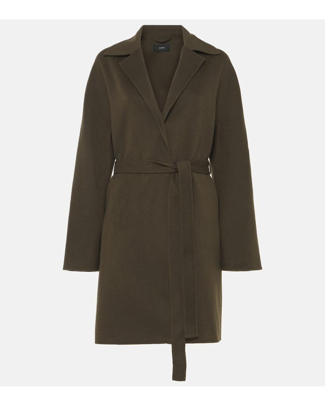 Joseph Green Light Double Face Cranwood Wool And Silk Coat