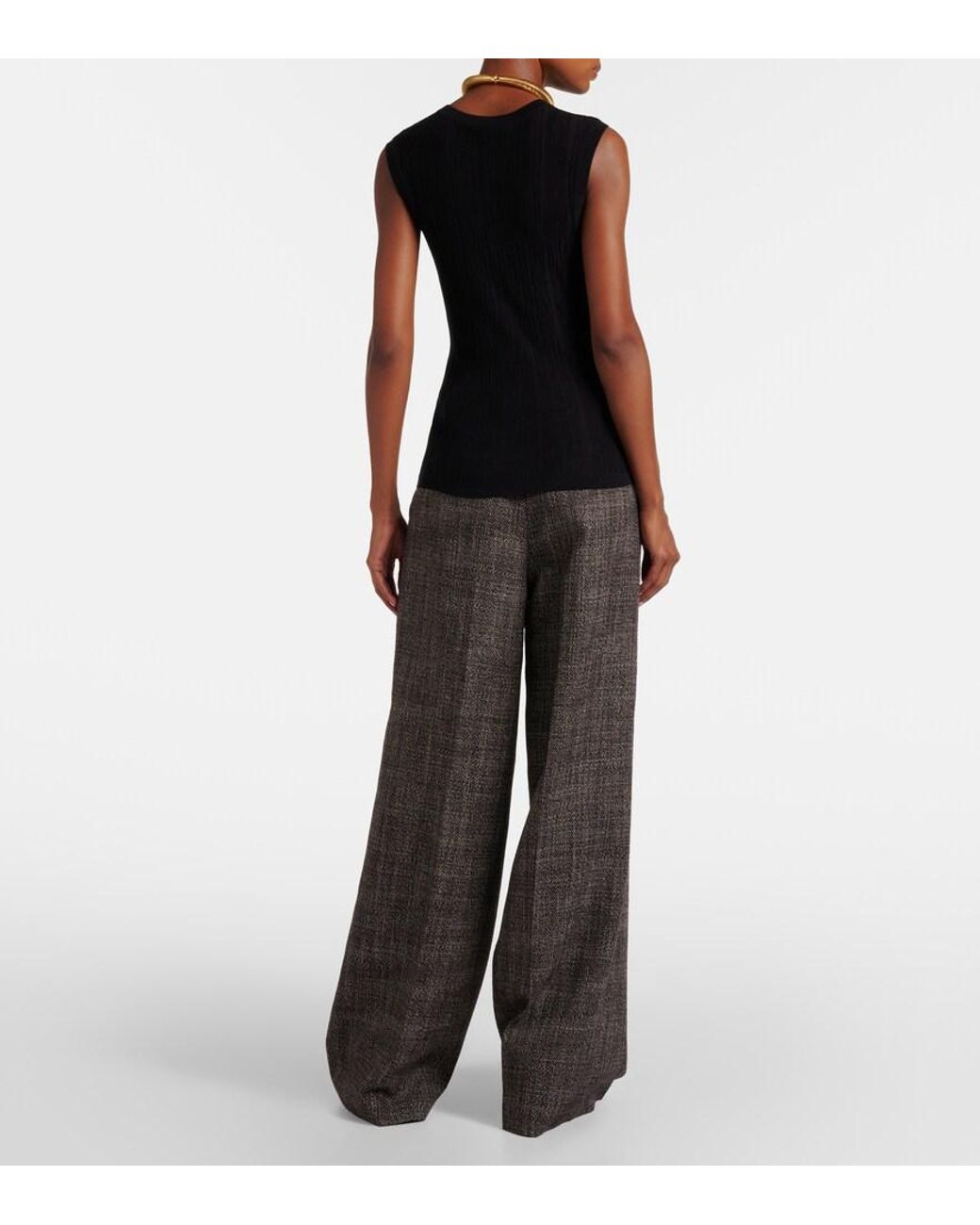 Top Calife En Soie Et Coton Joseph en coloris Black