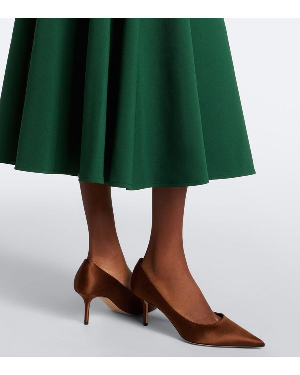 Safiyaa Green Ellis Crepe Cocktail Dress