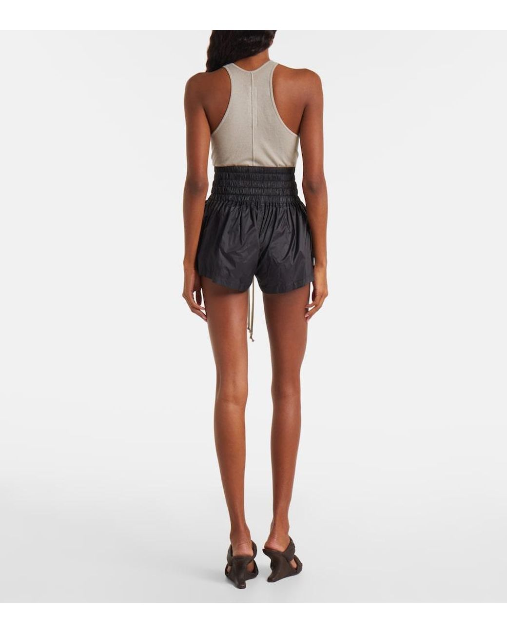 Rick Owens Blue Mid-Rise Shorts
