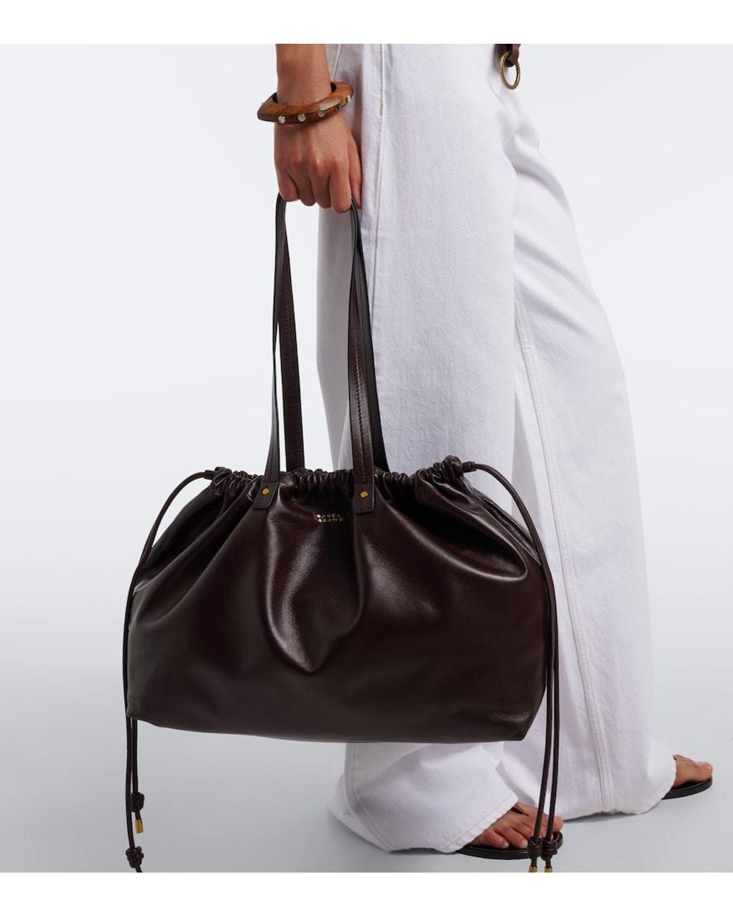 Isabel Marant Brown Silven Large Leather Shoulder Bag