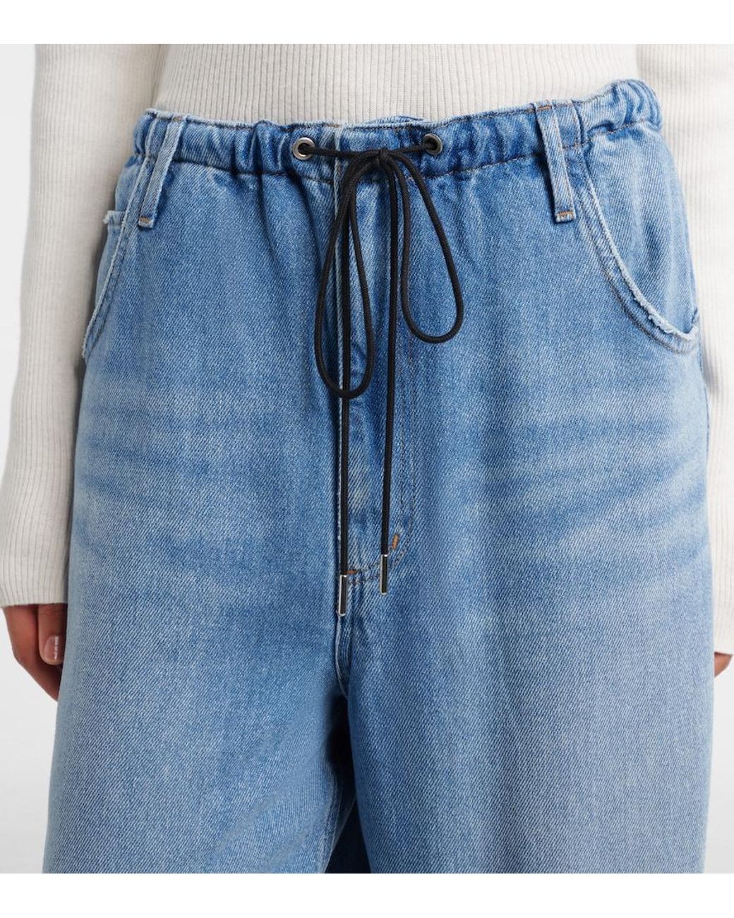 Agolde Blue Shaw Wide-Leg Jeans