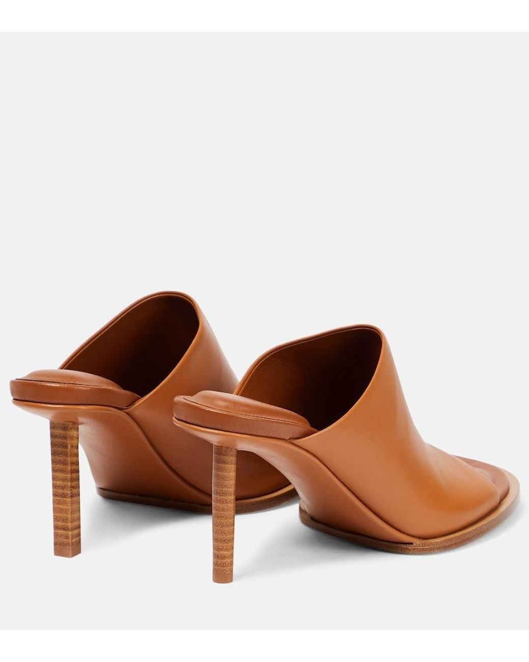 Jacquemus Brown Les Mules Carres Ronds Leather Mules
