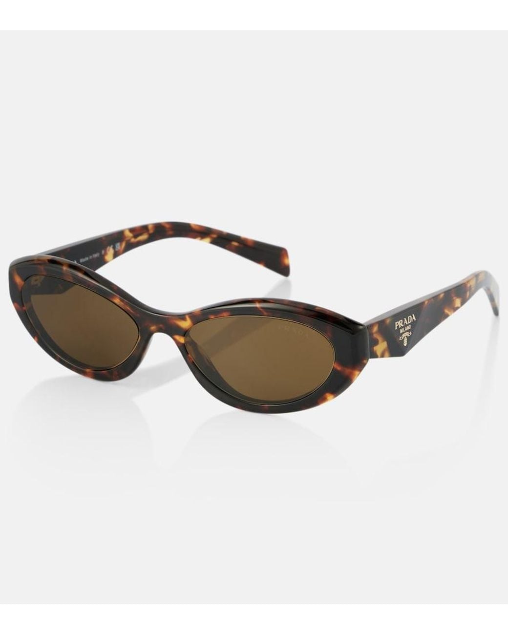 Prada Brown Cat-Eye-Sonnenbrille Symbole