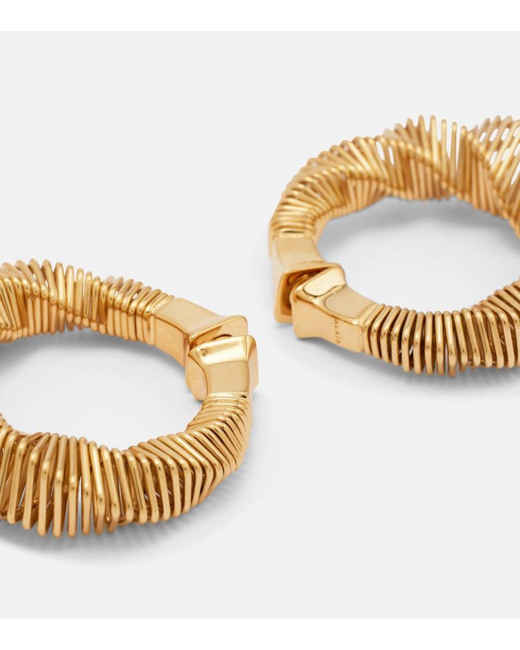 Alaïa Metallic Spiral Small Hoop Earrings