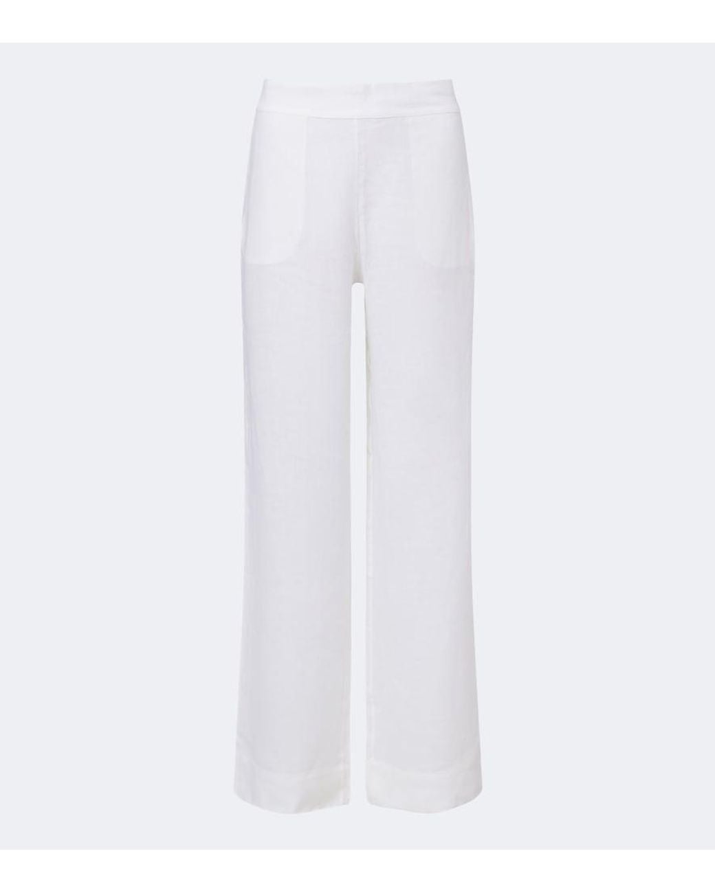 Asceno White London Linen Pajama Pants