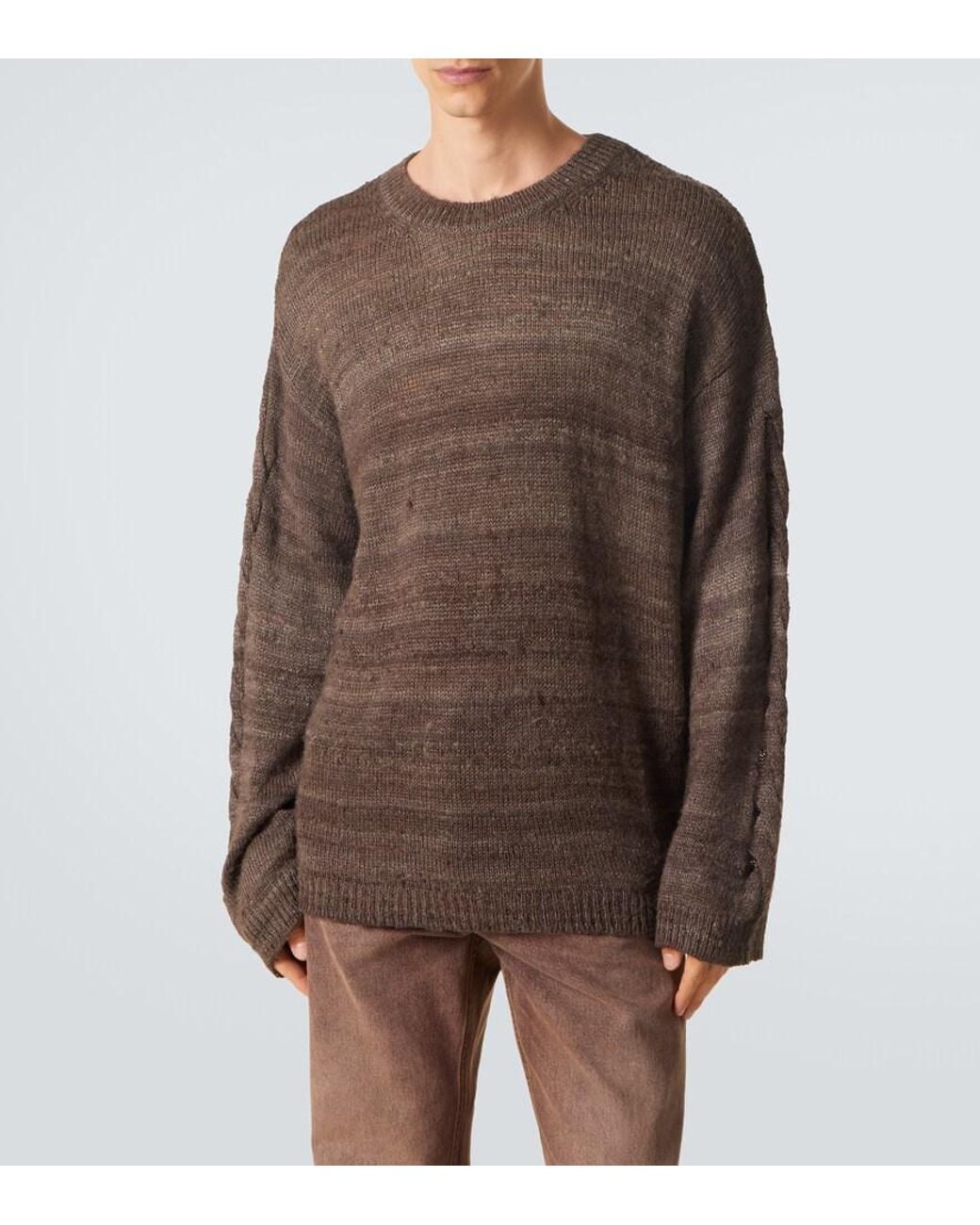Our Legacy Brown Popover Silk Sweater for men