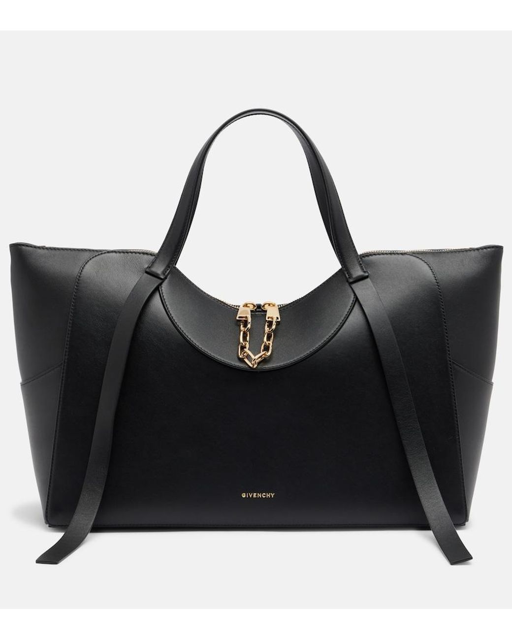 Givenchy Black The Snatch Large Leather Tote Bag