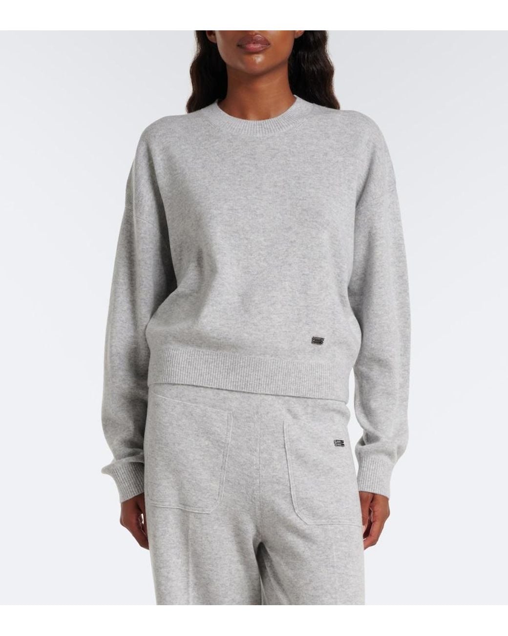 Victoria Beckham Gray Wool And Cashmere Sweater