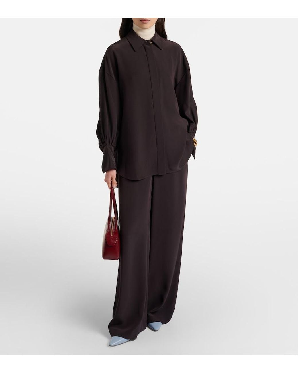 Joseph Black Nour Wide-Leg Pants