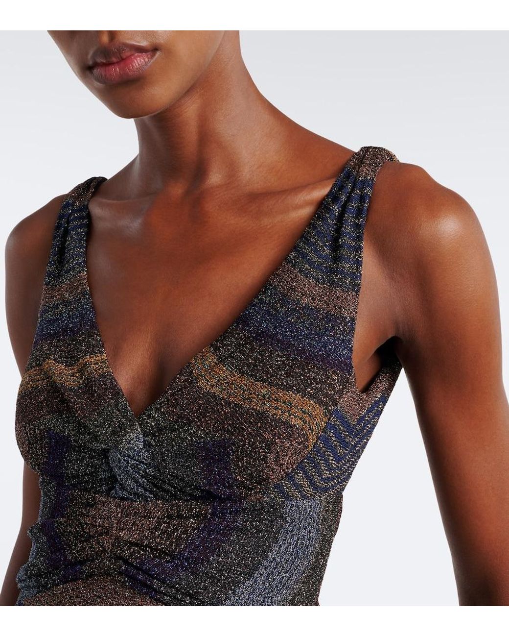 Missoni Black Wave Lame Gown