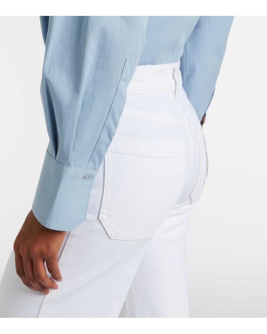 FRAME White Le Slim Palazzo Wide-Leg Jeans