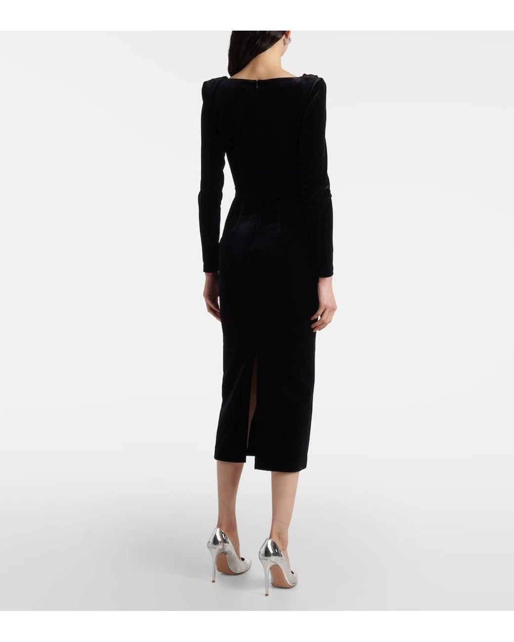 Alex Perry Black Velvet Corset Dress