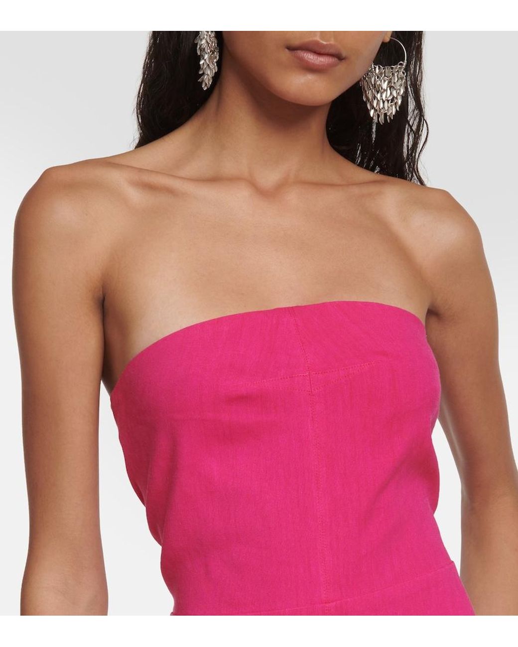 Isabel Marant Pink Stony Off-Shoulder Midi Dress