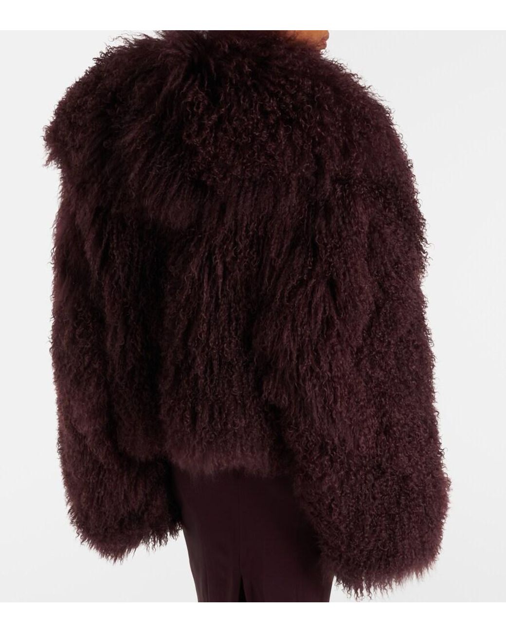 The Attico Purple Shearling Jacket