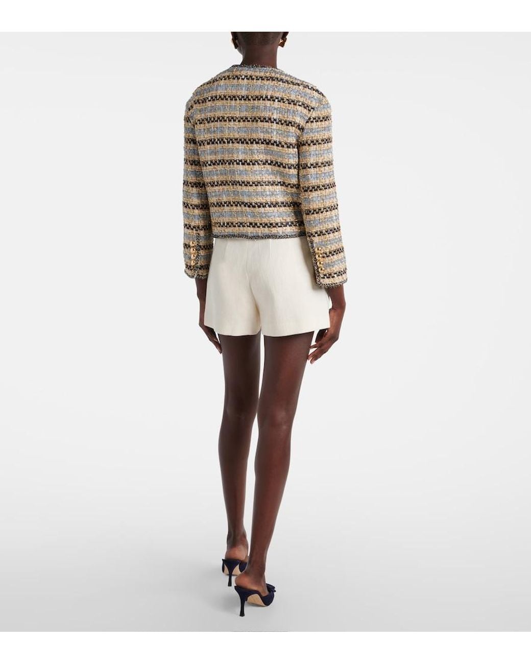 Veronica Beard White Sumira Tweed Jacket