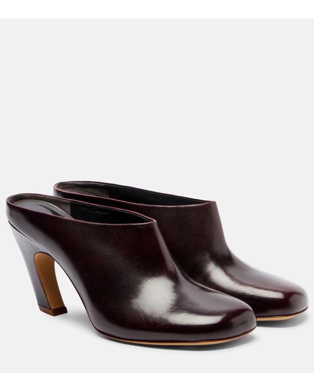 Le Monde Beryl Black Mica 80 Leather Mules