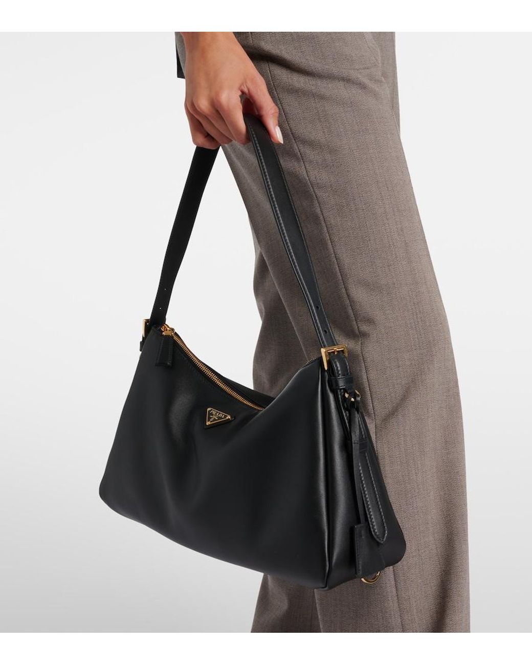 Borsa A Spalla Aimee Large di Prada in Black