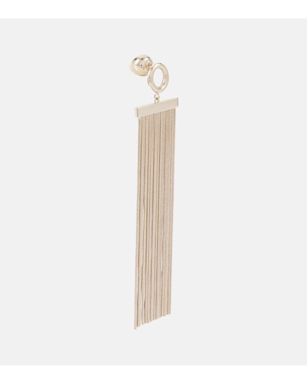 Alaïa White Drop Earrings