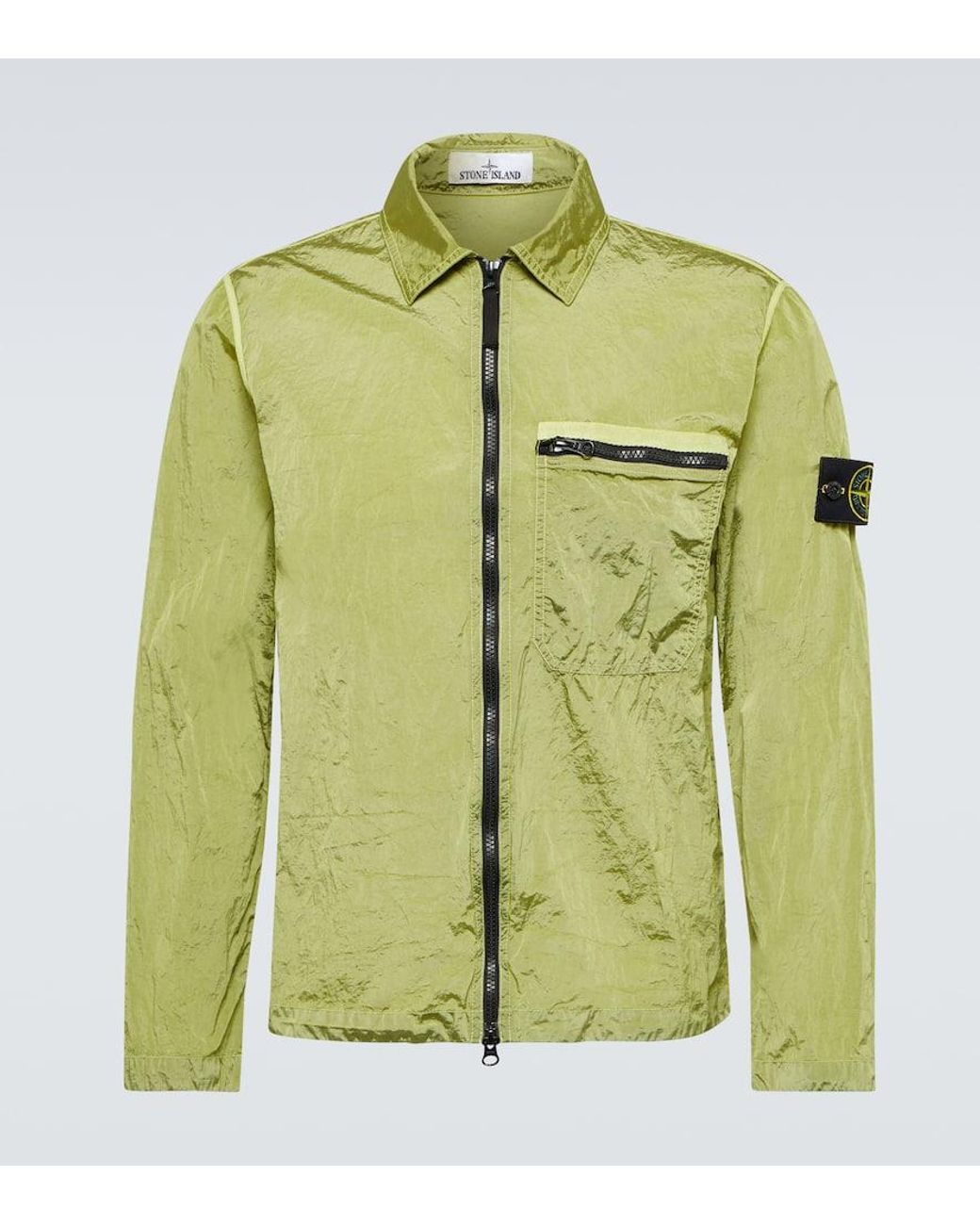 Stone island yellow overshirt hotsell