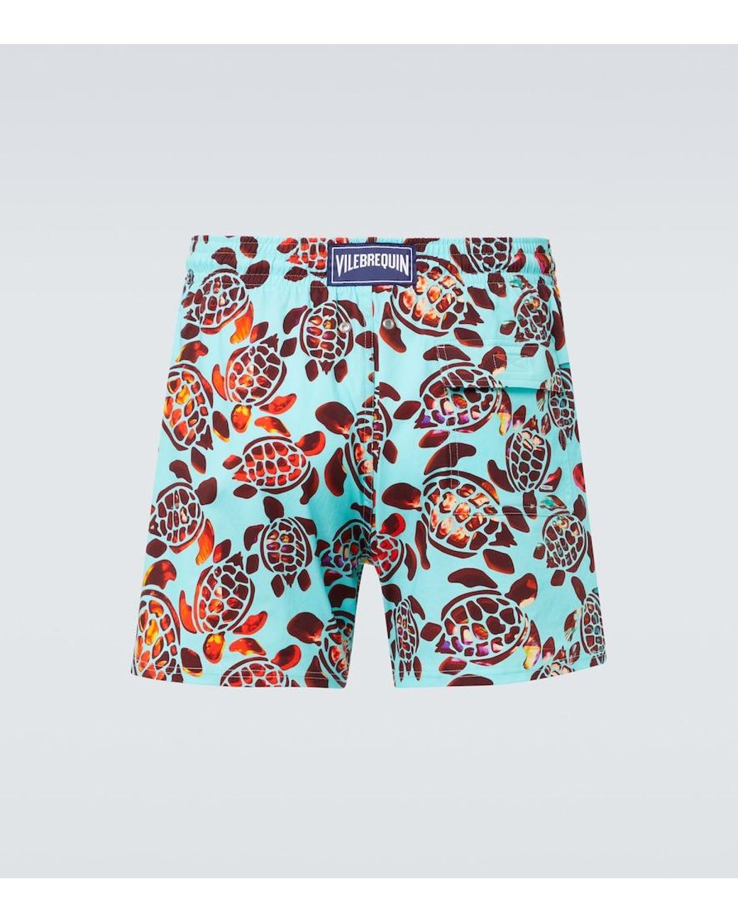Vilebrequin Blue Moorise Printed Swim Trunks for men