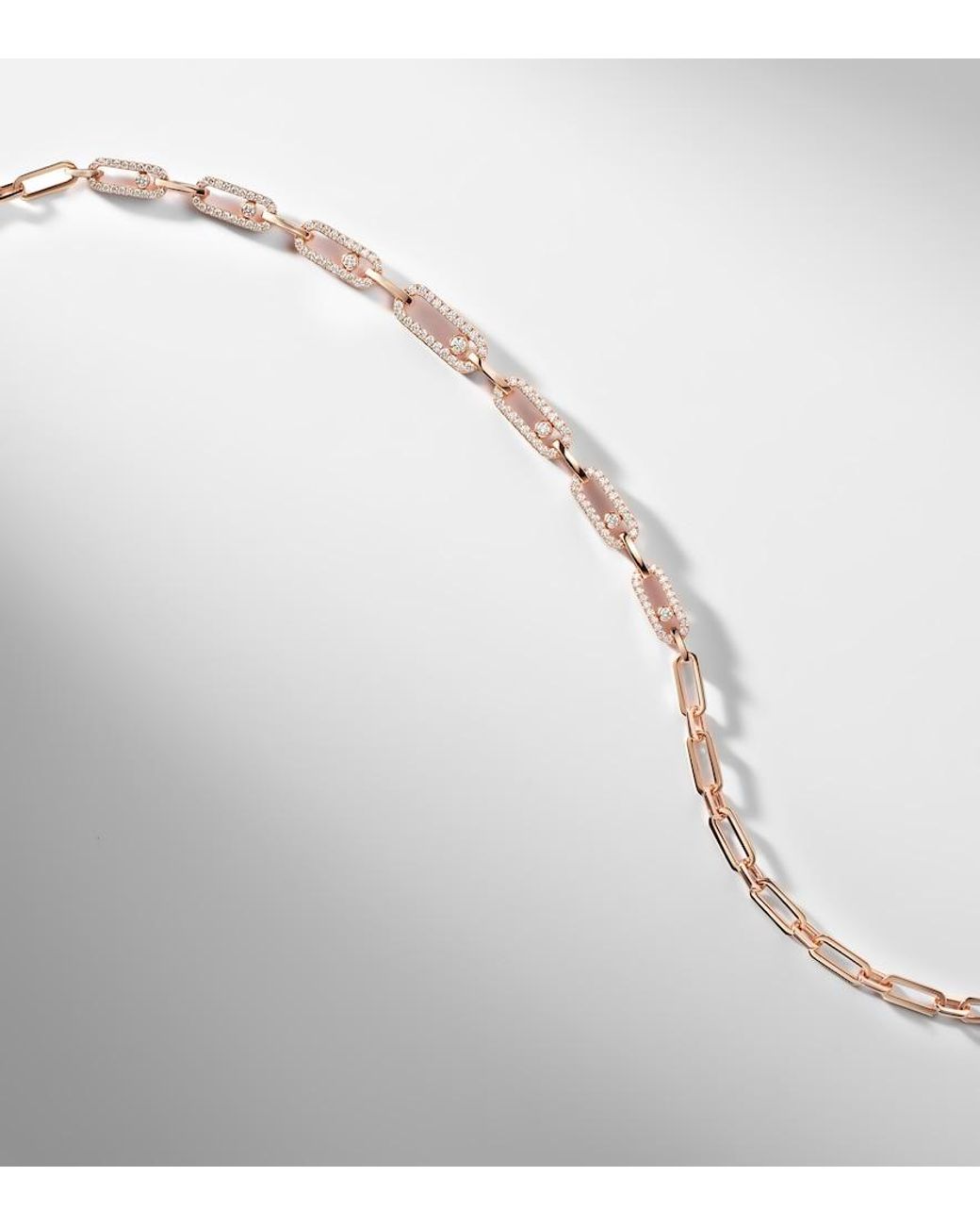 Messika Metallic Move Link 18Kt Rose Choker With Diamonds